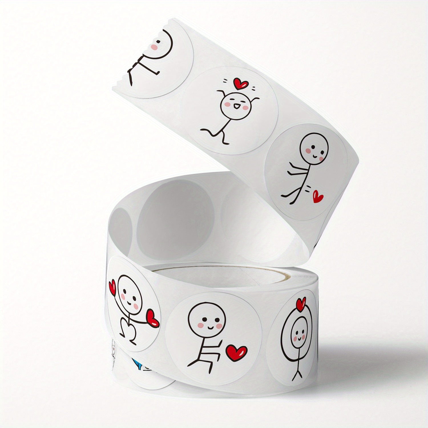 500pcs Hand Heart Round DIY Doodle Stickers Scrapbook Envelope Card Decor
