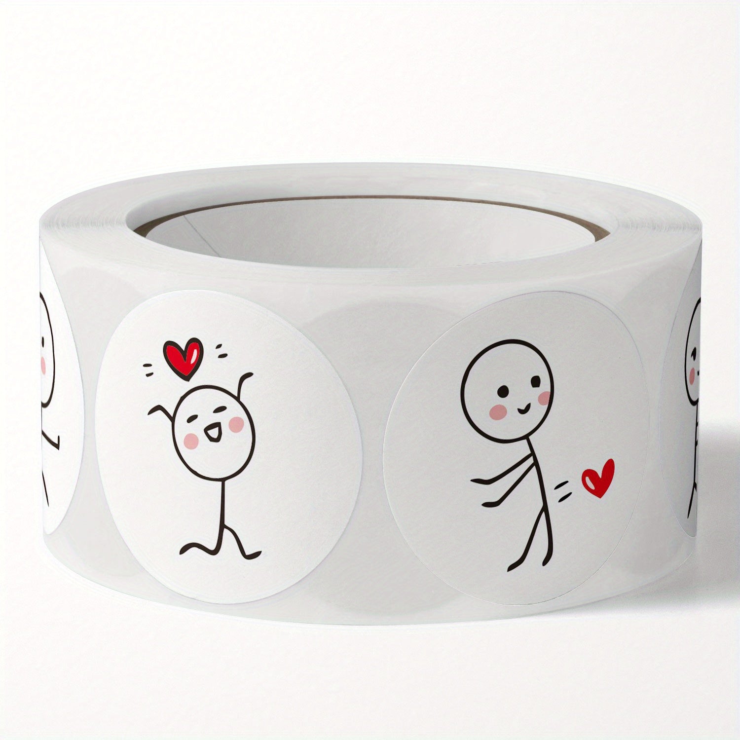500pcs Hand Heart Round DIY Doodle Stickers Scrapbook Envelope Card Decor