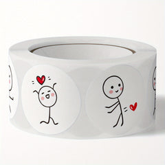500pcs Hand Heart Round DIY Doodle Stickers Scrapbook Envelope Card Decor