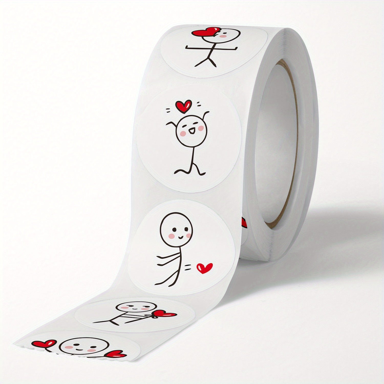 500pcs Hand Heart Round DIY Doodle Stickers Scrapbook Envelope Card Decor