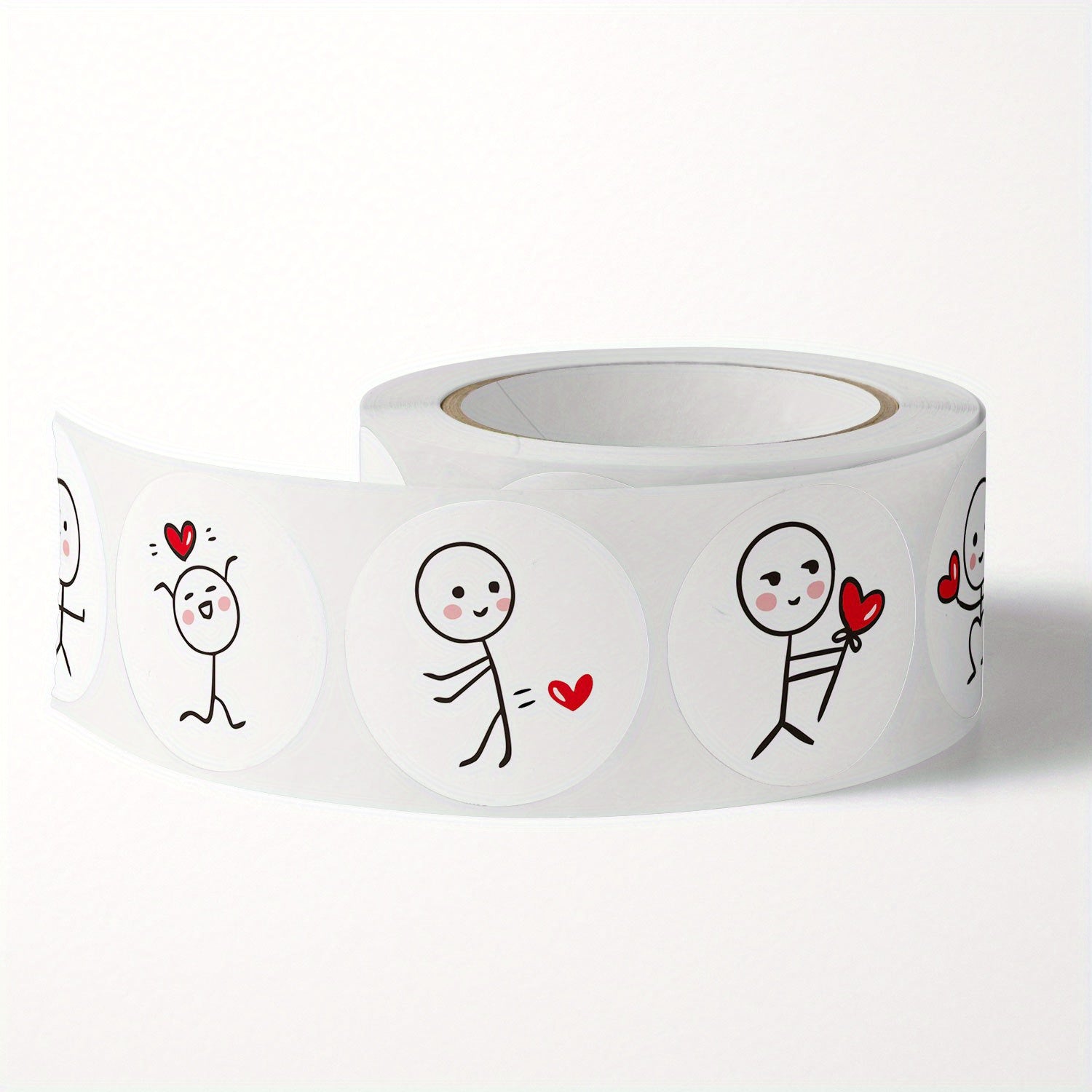 500pcs Hand Heart Round DIY Doodle Stickers Scrapbook Envelope Card Decor