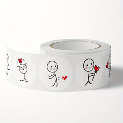 500pcs Hand Heart Round DIY Doodle Stickers Scrapbook Envelope Card Decor