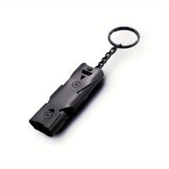 Stainless Steel Whistle Double Tube Lifesaving SOS Whistle