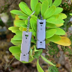 Stainless Steel Whistle Double Tube Lifesaving SOS Whistle