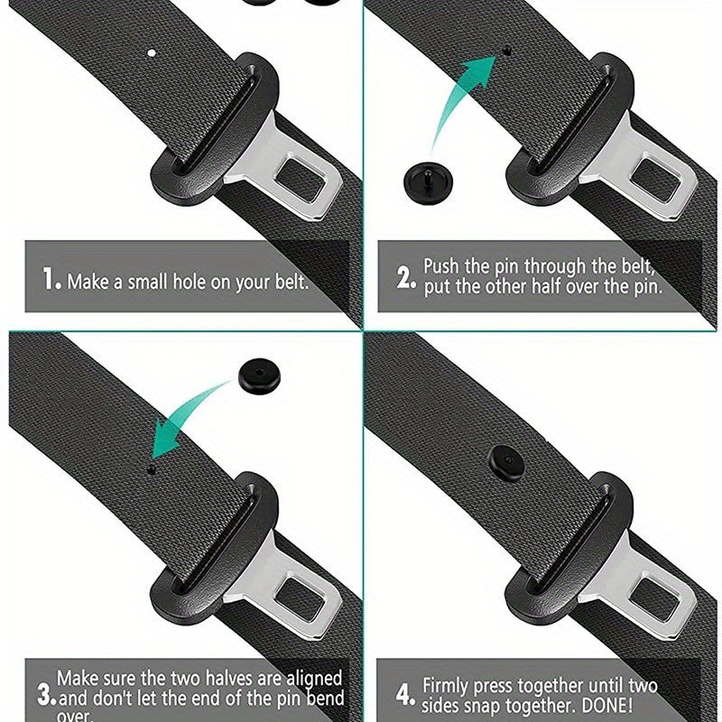 10pcs Car Safety Seat Belt Stopper Buckle Anti-slip Button