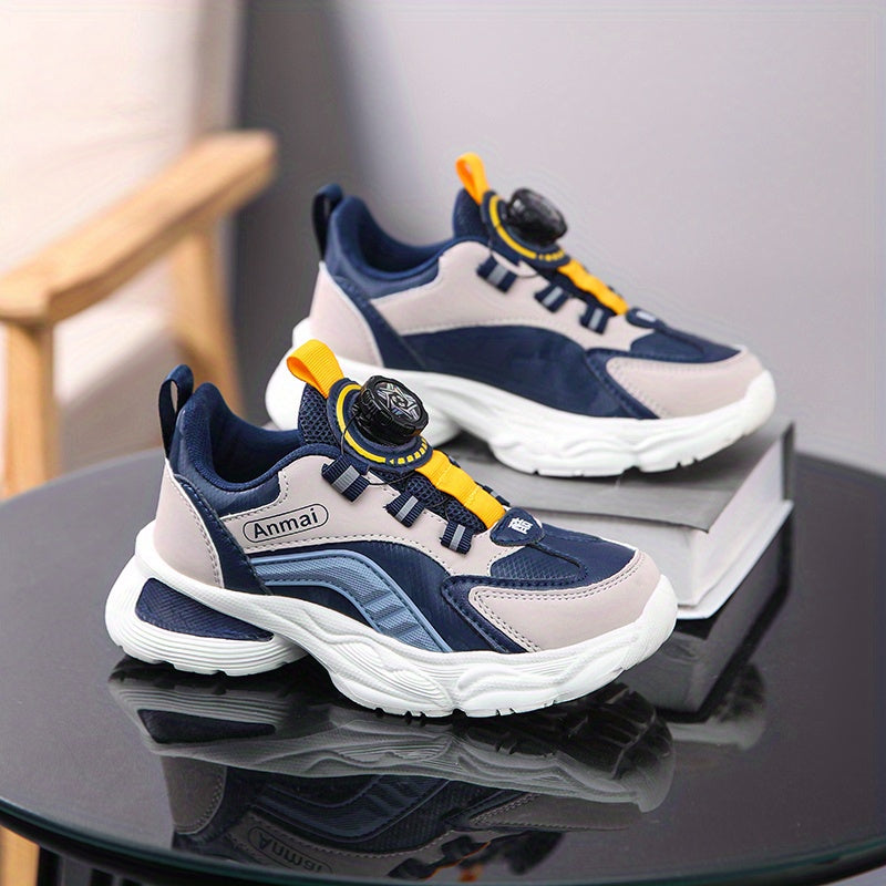 Boy's Chunky Rotating Buckle Shoes Non Slip Sneakers