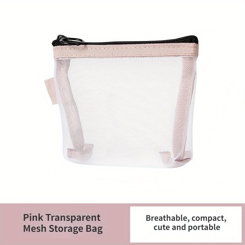 3pcs Outdoor Travel Mesh Bag Makeup Tools Storage Washing Bath Bag