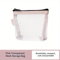 3pcs Outdoor Travel Mesh Bag Makeup Tools Storage Washing Bath Bag