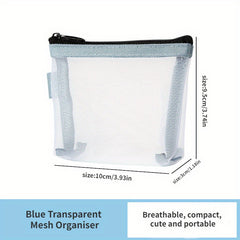 3pcs Outdoor Travel Mesh Bag Makeup Tools Storage Washing Bath Bag