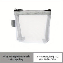 3pcs Outdoor Travel Mesh Bag Makeup Tools Storage Washing Bath Bag