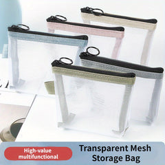 3pcs Outdoor Travel Mesh Bag Makeup Tools Storage Washing Bath Bag