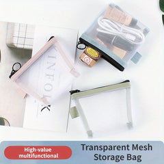 3pcs Outdoor Travel Mesh Bag Makeup Tools Storage Washing Bath Bag