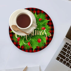 Christmas Coasters Set of 4, Non-slip Insulated Table Mat