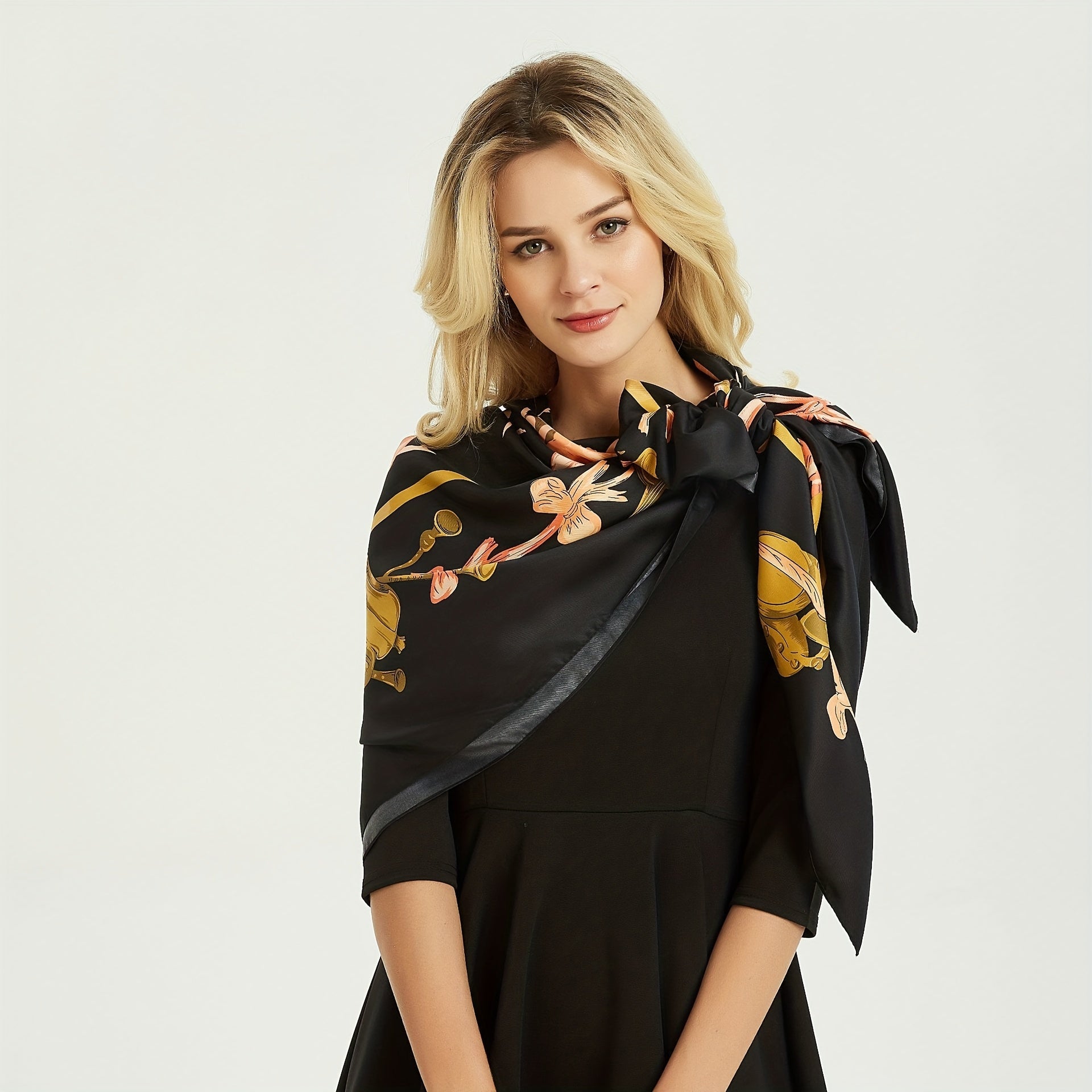 Ballet Pattern Bandana Silk Tube Top Shawl Scarf