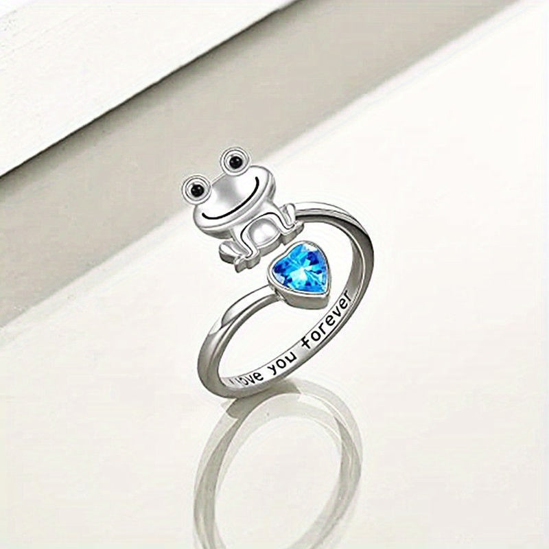 Frog Animal Decor Adjustable Open Ring Party Wear