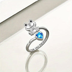 Frog Animal Decor Adjustable Open Ring Party Wear