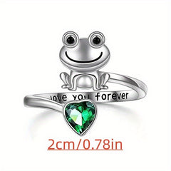 Frog Animal Decor Adjustable Open Ring Party Wear