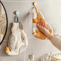 Soft Coral Fleece Hand Towel for Home Kitchen Bathroom
