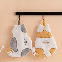 Soft Coral Fleece Hand Towel for Home Kitchen Bathroom