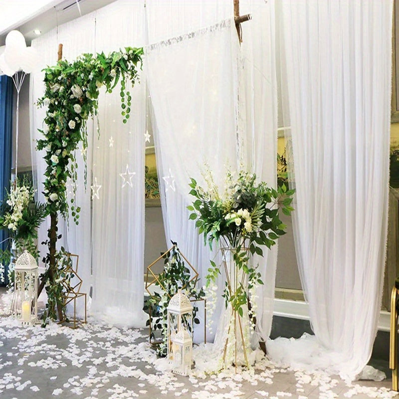 Wedding Decoration Tulle Roll Organza Sheer Fabric DIY Party Backdrop