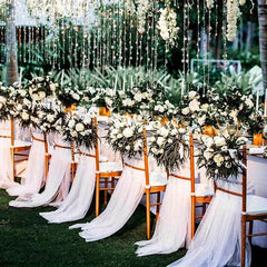 Wedding Decoration Tulle Roll Organza Sheer Fabric DIY Party Backdrop