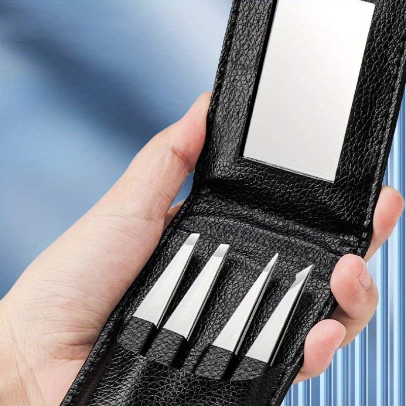 4pcs Eyebrow Clip Small Tweezers Hair Removal Pliers False Eyelashes Clip