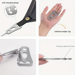 2pcs Stainless Steel Canopy Adjustment Buckle for Tent Pole