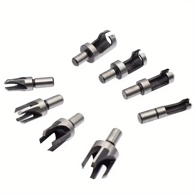 8pcs Countersunk Head Wooden Plug Drill Set