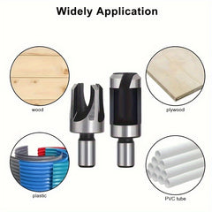 8pcs Countersunk Head Wooden Plug Drill Set
