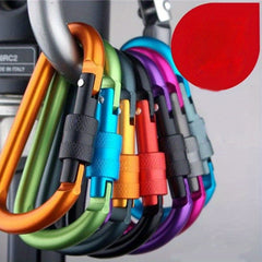 4pcs Aluminum Carabiner Buckle D Ring Key Chain Snap Hook Outdoor Camping