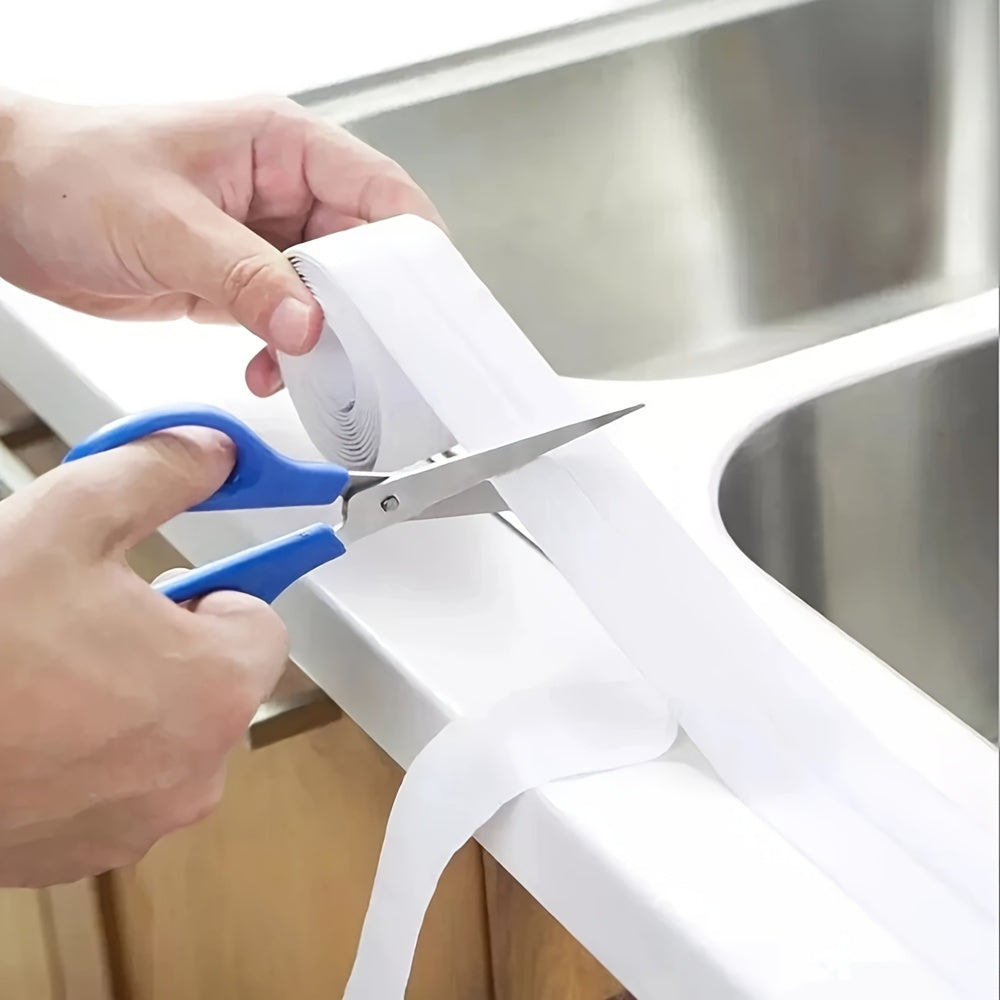 5pcs Bathroom Sealing Strip Tape PVC Self Adhesive Waterproof Wall Sticker