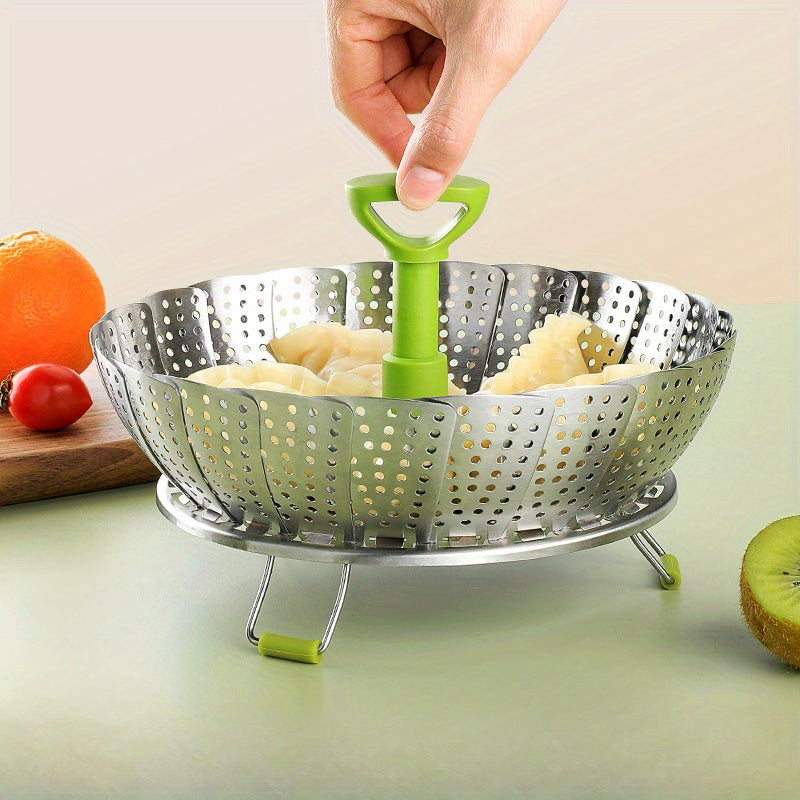 Foldable Stainless Steel Steaming Rack for Outdoor Camping