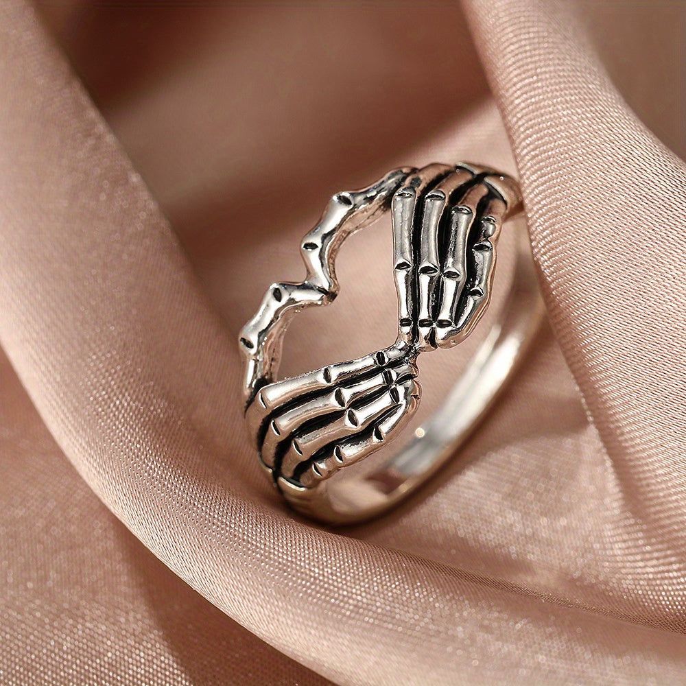 Retro Europe America Men Women Ring Punk Hell Ghost Hand Ring