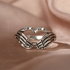 Retro Europe America Men Women Ring Punk Hell Ghost Hand Ring