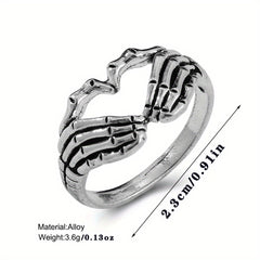 Retro Europe America Men Women Ring Punk Hell Ghost Hand Ring