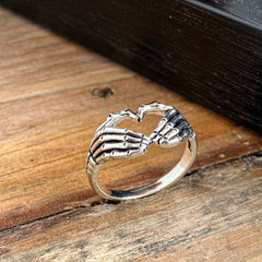 Retro Europe America Men Women Ring Punk Hell Ghost Hand Ring