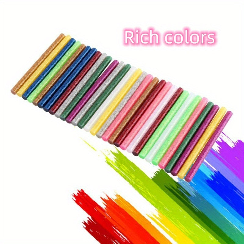 30pcs Golden Scallion Powder Glue Sticks DIY Colored Hot Melt Glue Sticks