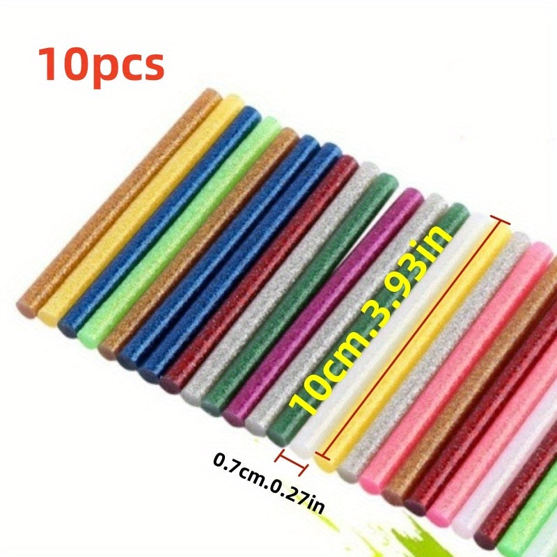 30pcs Golden Scallion Powder Glue Sticks DIY Colored Hot Melt Glue Sticks