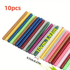 30pcs Golden Scallion Powder Glue Sticks DIY Colored Hot Melt Glue Sticks