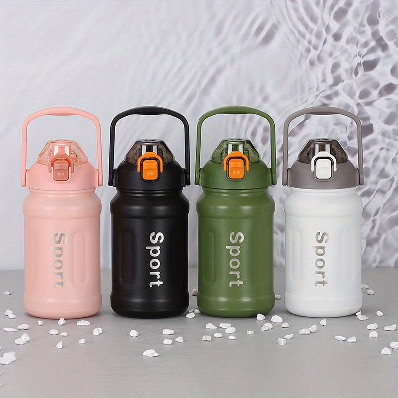 Stainless Steel Water Bottle With Straw 27oz Double Walled Insulated Cup