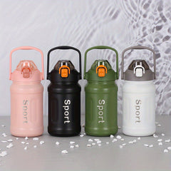 Stainless Steel Water Bottle With Straw 27oz Double Walled Insulated Cup