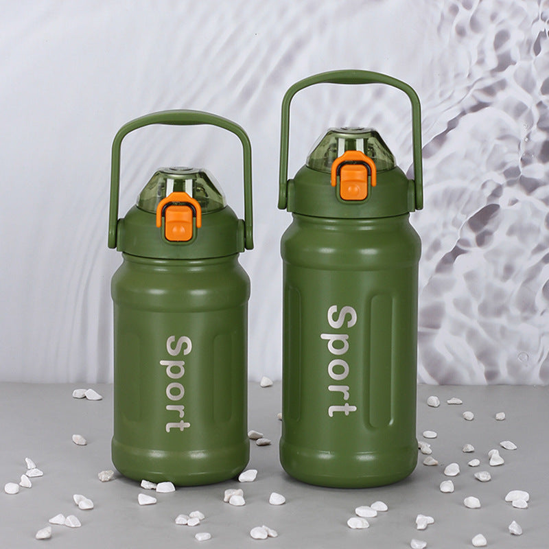 Stainless Steel Water Bottle With Straw 27oz Double Walled Insulated Cup