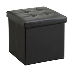 Foldable PU Sofa Stool Shoe Ottoman Storage Box