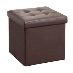 Foldable PU Sofa Stool Shoe Ottoman Storage Box