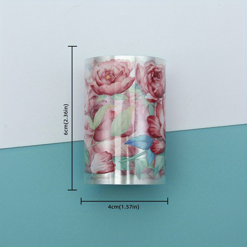 Floral Stickers Set Crystal Stereo Waterproof Stickers 2 Meters
