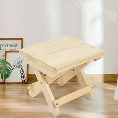 Portable Wood Folding Stool Square Stool Fishing Chair