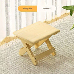Portable Wood Folding Stool Square Stool Fishing Chair
