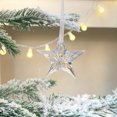 3pcs Transparent Snowflake Pendants Christmas Tree Decorations