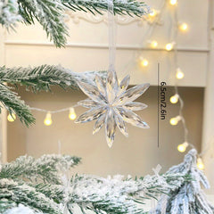 3pcs Transparent Snowflake Pendants Christmas Tree Decorations