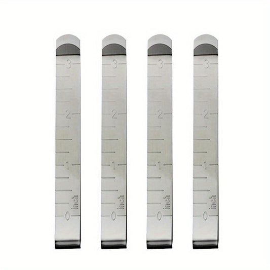 4pcs Metal Sewing Crimping Clip Stainless Steel Ruler Measurement Clips